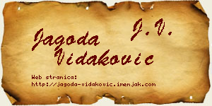 Jagoda Vidaković vizit kartica